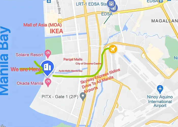 1brfacing Manilabay Sunsetnear Okada Solaire 1park *